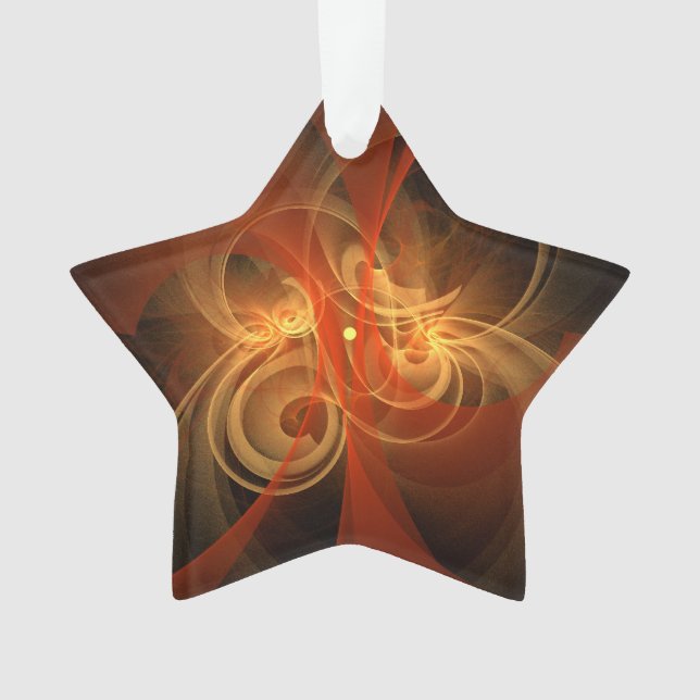 Morning Magic Abstract Art Acrylic Star Ornament (Front)