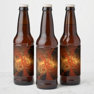 Morning Magic Abstract Art Beer Bottle Label