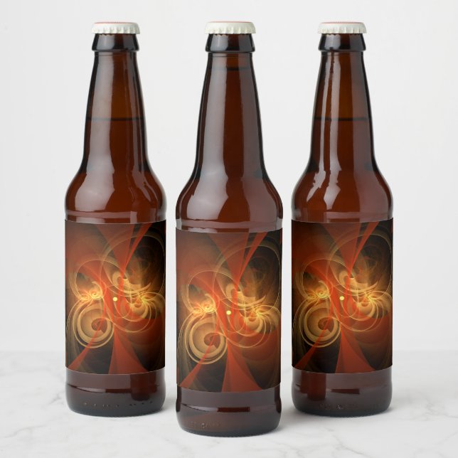 Morning Magic Abstract Art Beer Bottle Label (Bottles)