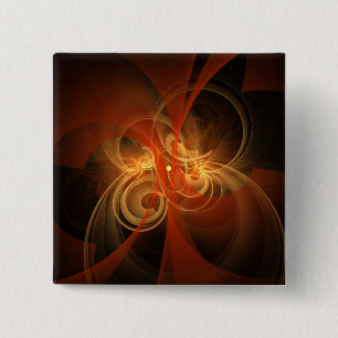 Morning Magic Abstract Art Button (square)