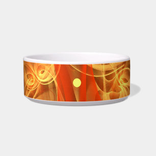 Morning Magic Abstract Art Cat Bowl