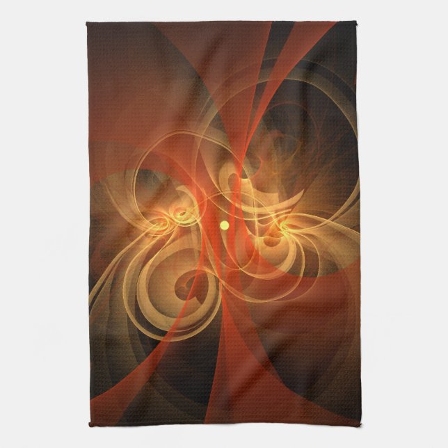Morning Magic Abstract Art Kitchen Towel (Vertical)