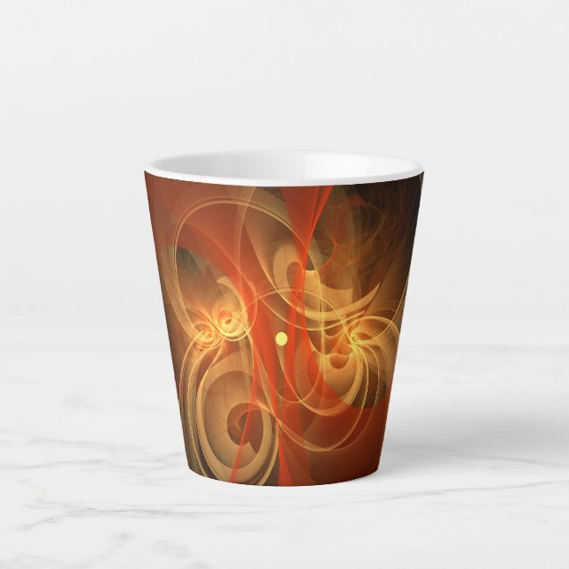 Morning Magic Abstract Art Latte Mug (Front)