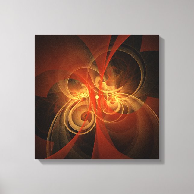 Morning Magic Abstract Art Quad Canvas Print (Front)