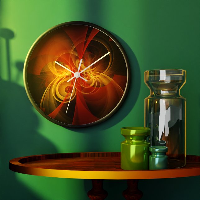 Morning Magic Abstract Art Round Large Clock (Morning Magic Abstract Art Round Clock)