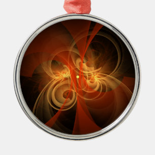 Morning Magic Abstract Art Round Metal Tree Decoration