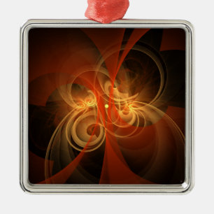 Morning Magic Abstract Art Square Metal Tree Decoration