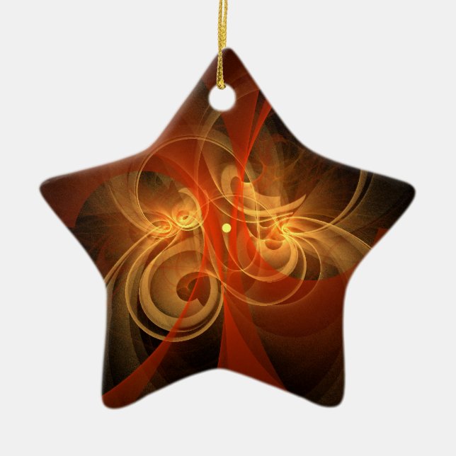 Morning Magic Abstract Art Star Ornament (Front)