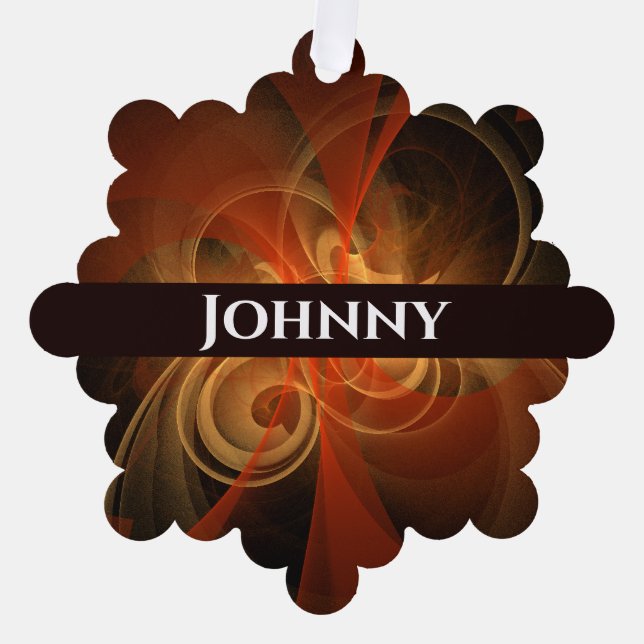 Morning Magic Abstract Art Tree Decoration Card (Front)