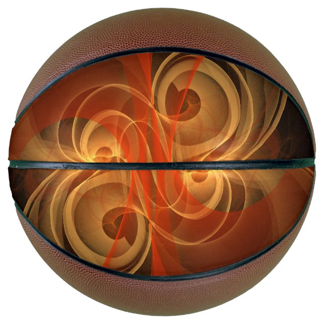 Morning Magic Modern Abstract Light Energy Art Basketball (Front)