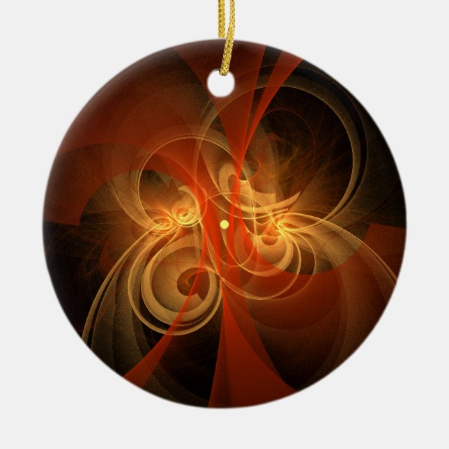 Morning Magic Modern Abstract Light Energy Art Ceramic Tree Decoration (Front)