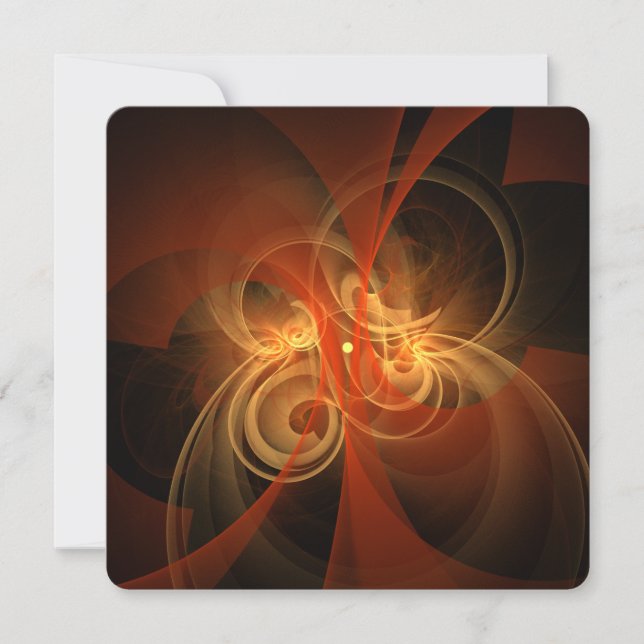 Morning Magic Modern Abstract Light Energy Art Invitation (Front)
