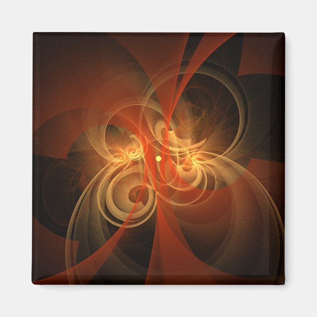 Morning Magic Modern Abstract Light Energy Art Magnet (Front)