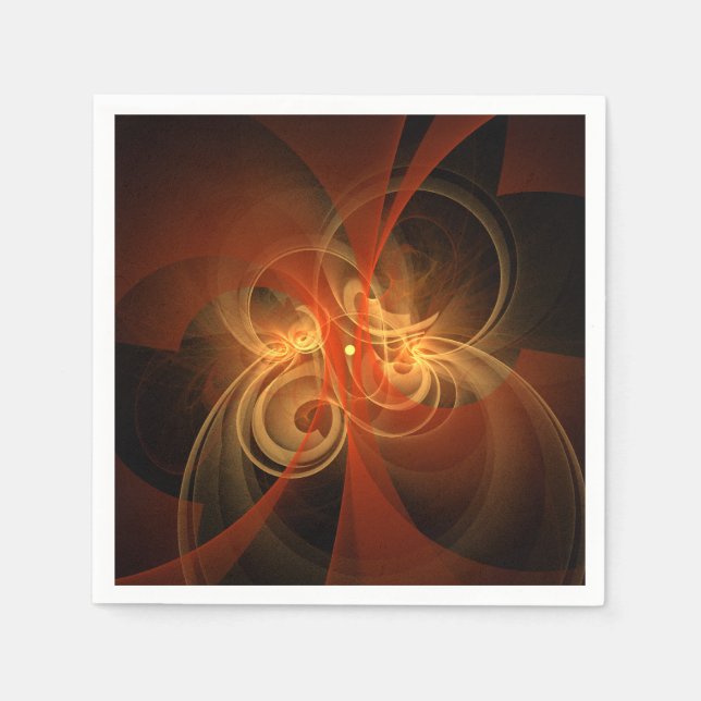 Morning Magic Modern Abstract Light Energy Art Napkin (Front)