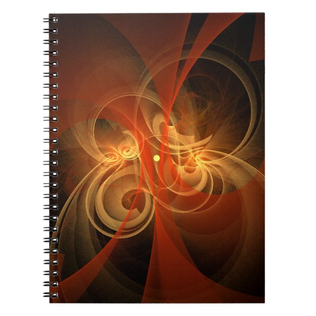Morning Magic Modern Abstract Light Energy Art Spiral Notebook (Front)