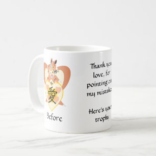 Morning Makeup Mistakes Before and After Coffee Co Mug