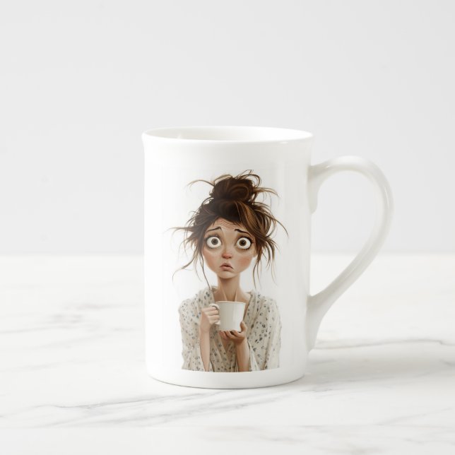Morning Mayhem Bone China Mug (Right)