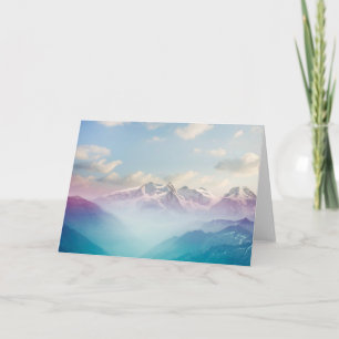 Morning Mist in an Alpine Valley Card