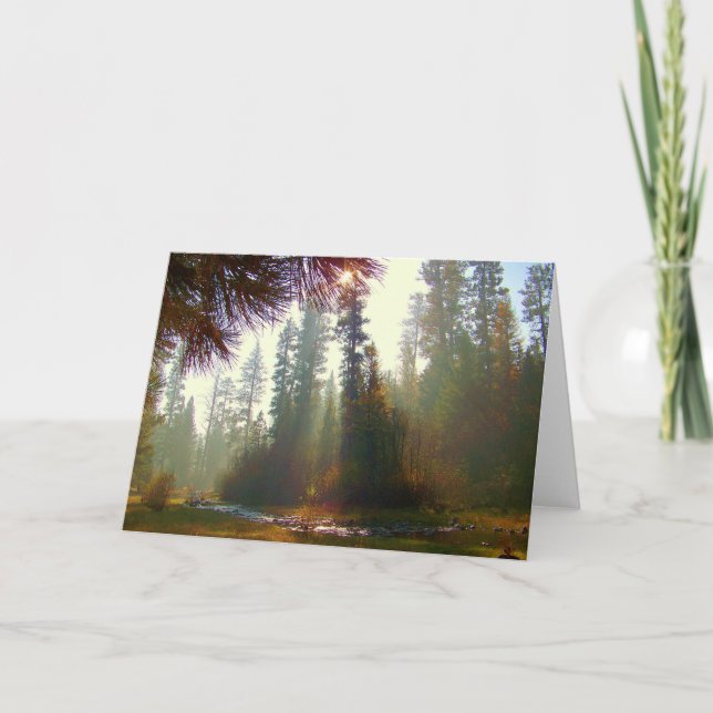 Morning Mist on the North Fork Photo Greeting Card (Front)