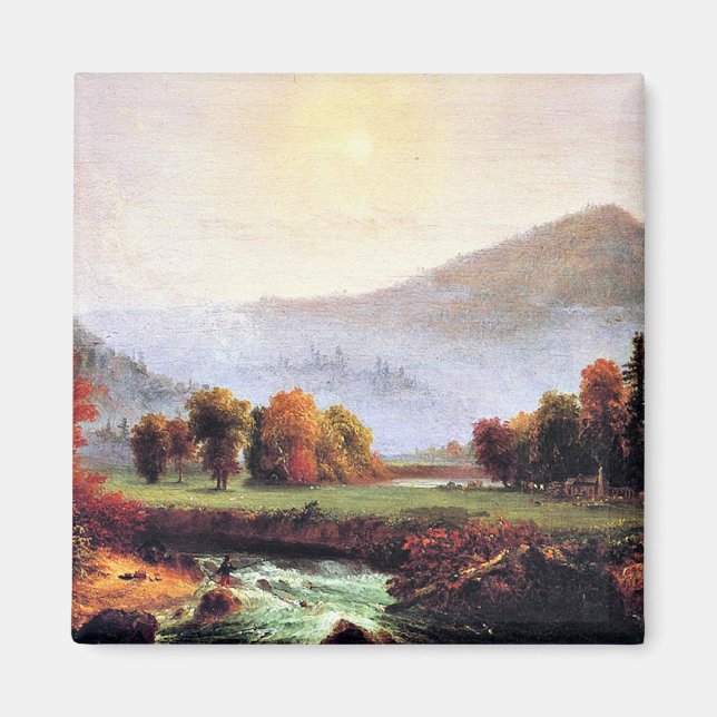 Morning Mist Rising in New Hampshire Magnet (Front)