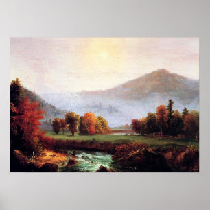 Morning Mist Rising in Plymouth, NH, fine art, Poster