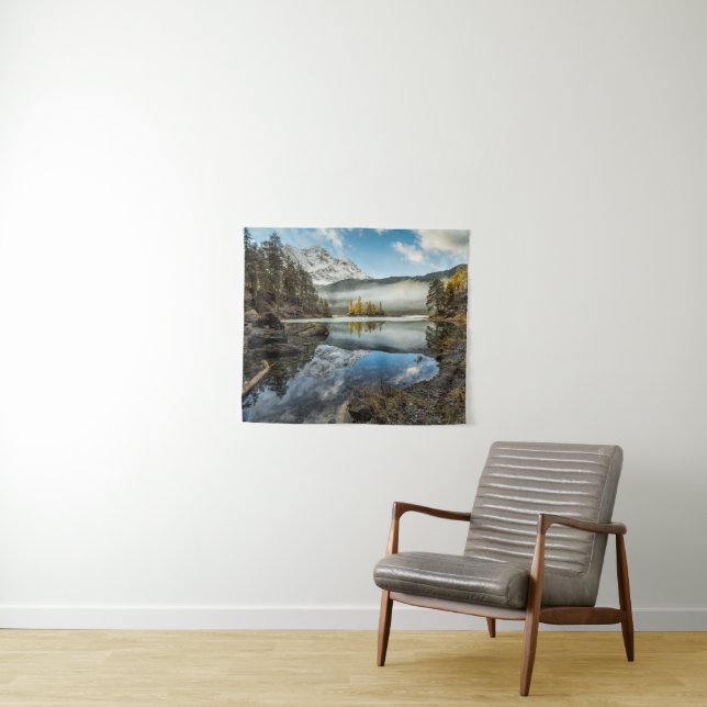 Morning Mood | Lake Eibsee Tapestry (In Situ (Horizontal))