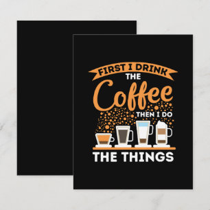 Morning Motivation Boost - Coffee Lover Mantra RSVP Card