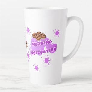 Morning Motivation Coffee Mug   Cute Purple Coffee