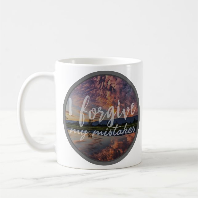 morning motivational quotes for self acceptance coffee mug (Left)