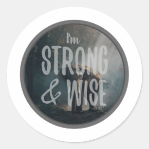 morning motivational words for self acceptance classic round sticker