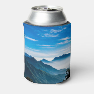 Morning Mountains Mist Landscape Can Cooler