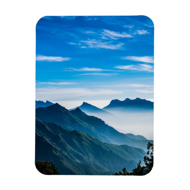 Morning Mountains Mist Landscape Magnet (Vertical)