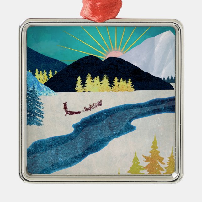 Morning Musher Metal Tree Decoration (Front)