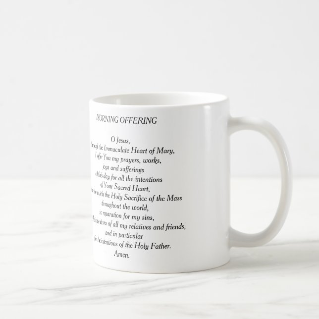MORNING OFFERING PRAYER MUG (Right)