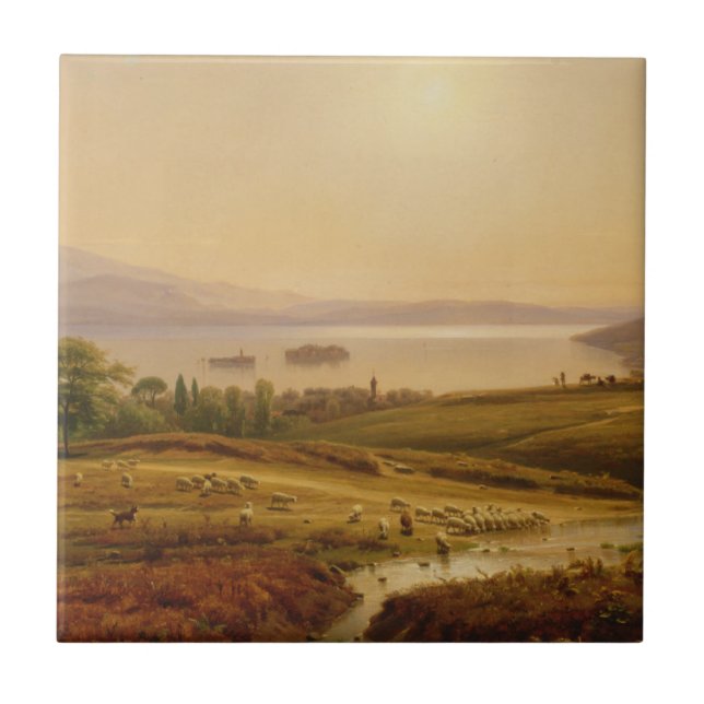 Morning on Lago Maggiore Tile (Front)