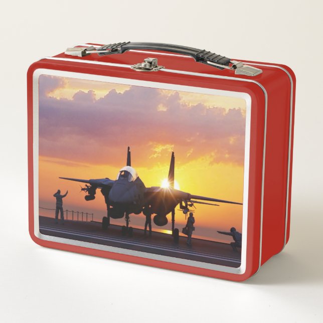 Morning on the Flight Deck Metal Lunch Box (Front)