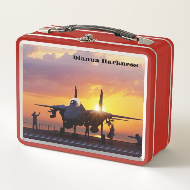 Morning on the Flight Deck Metal Lunch Box (Front)