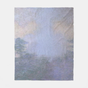 Morning on the Seine near Giverny by Claude Monet Fleece Blanket