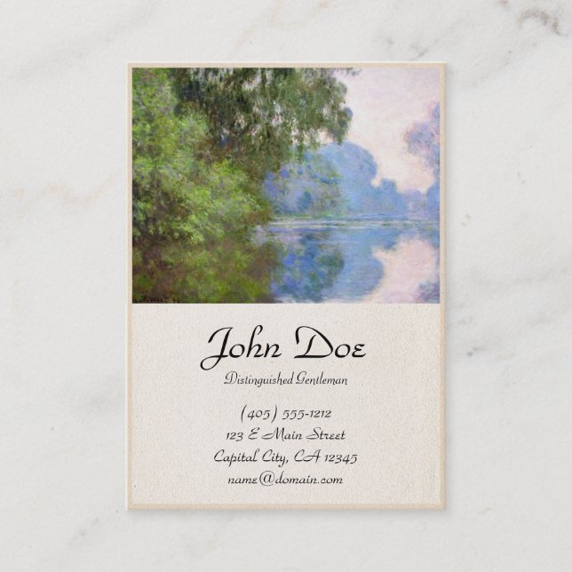 Morning on the Seine near Giverny Claude Monet Business Card (Front)