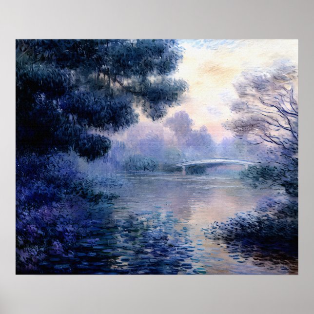 Morning on the Seine near Giverny Poster (Front)