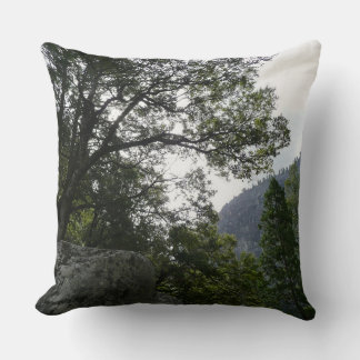 Morning on the Trail to Vernal Falls in Yosemite Cushion