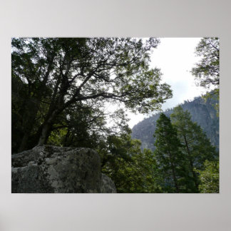 Morning on the Trail to Vernal Falls in Yosemite Poster
