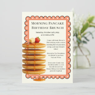 Morning Pancake Birthday Brunch   Cosy Weekend  Invitation