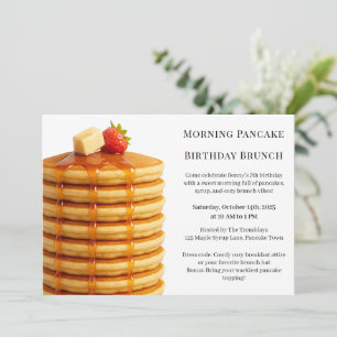 Morning Pancake Birthday Brunch   Cosy Weekend  Invitation