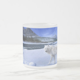 Morning Patrol white wolf river mug