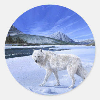 Morning Patrol white wolf river sticker