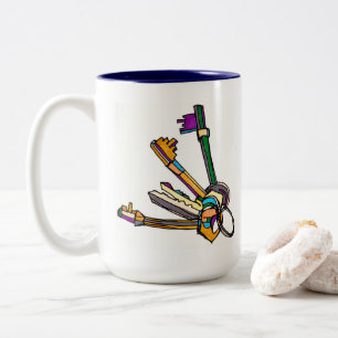 Morning Person China Mug - Coffee, Keys, Phone Go!
