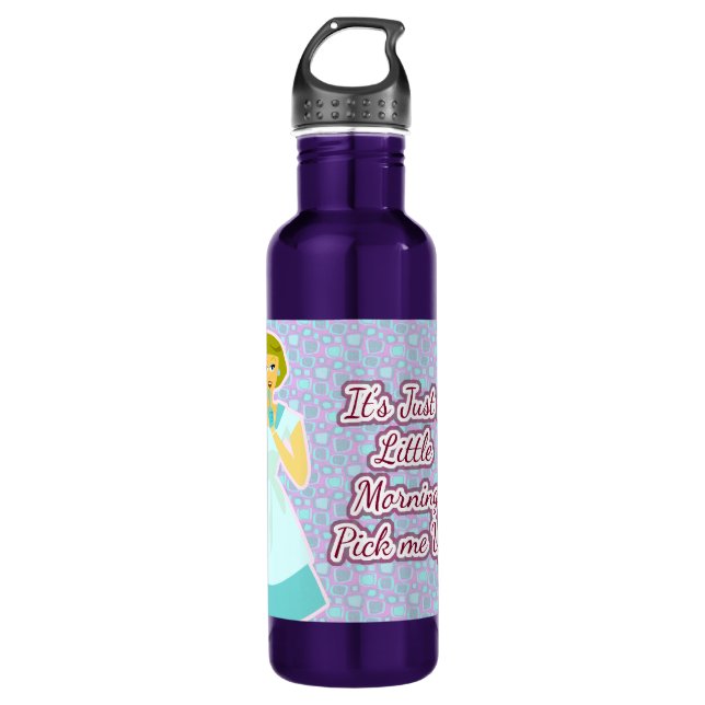 Morning Pick Me Up Sassy Kitsch Housewife 710 Ml Water Bottle (Front)