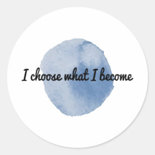 morning positive affirmations for working hard classic round sticker