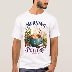Morning Potion – Magical Coffee Lover Cosy Design T-Shirt